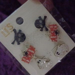 NWT Halloween Glitter Earrings 3 pair